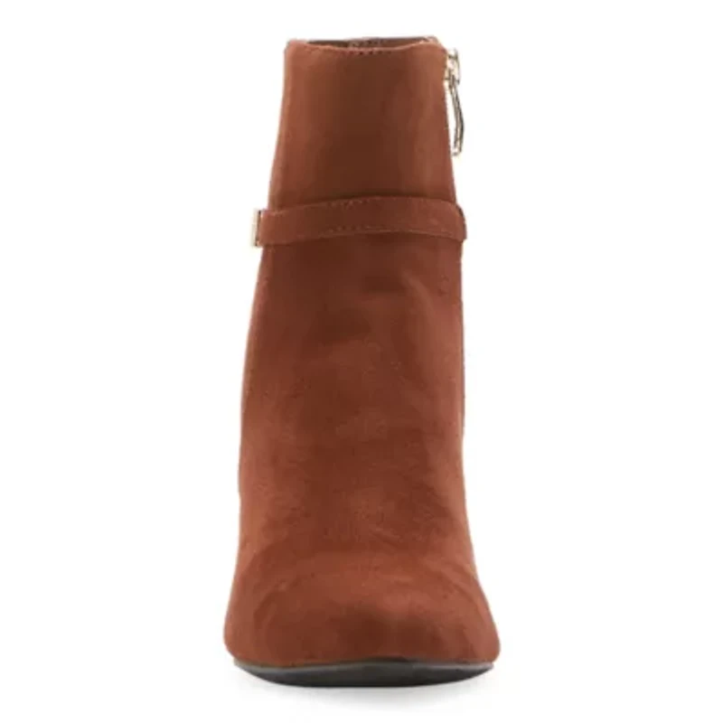 Liz Claiborne Womens Tudor Stacked Heel Booties