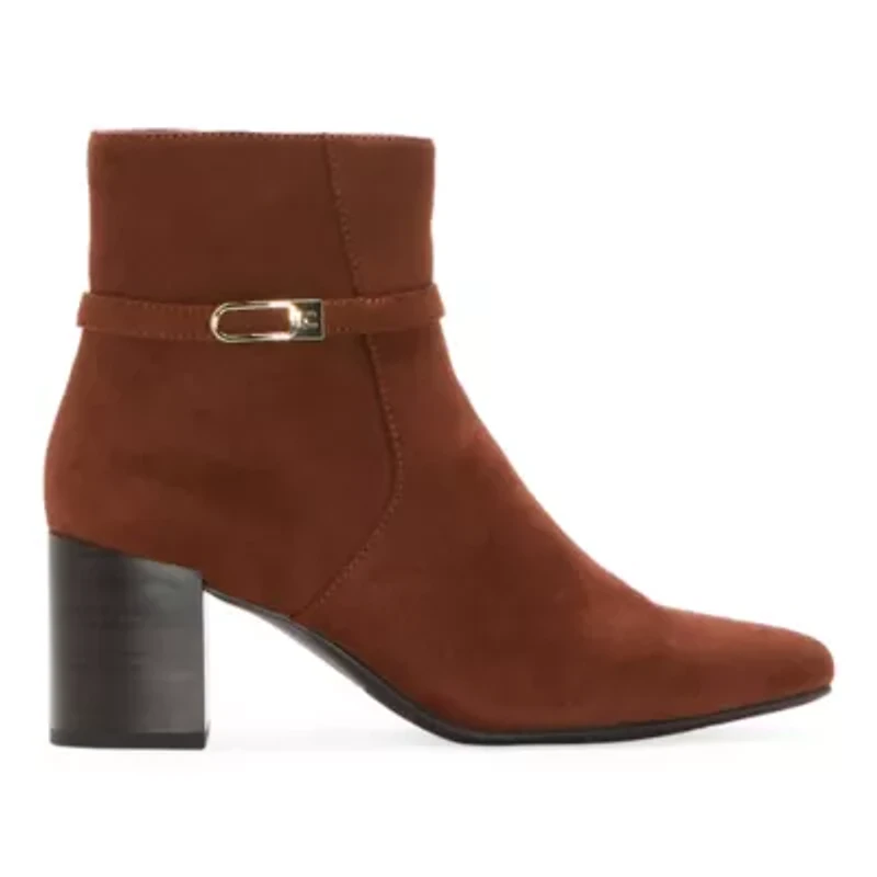Liz Claiborne Womens Tudor Stacked Heel Booties