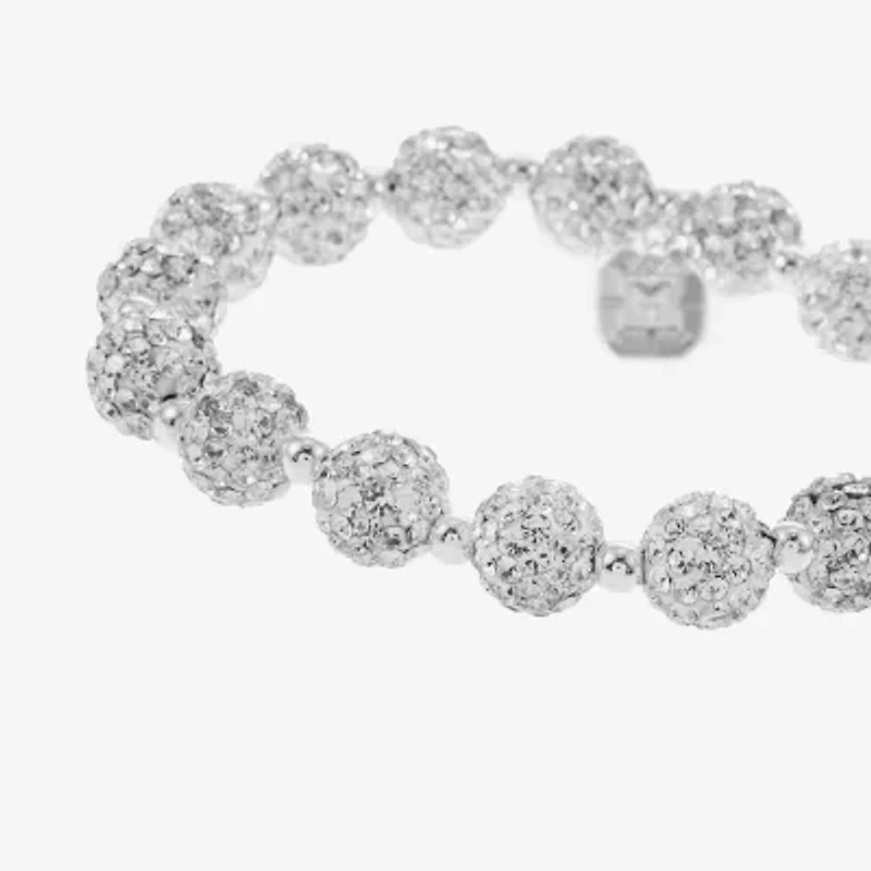 Monet Jewelry Womens Glass Round Stretch Bracelet