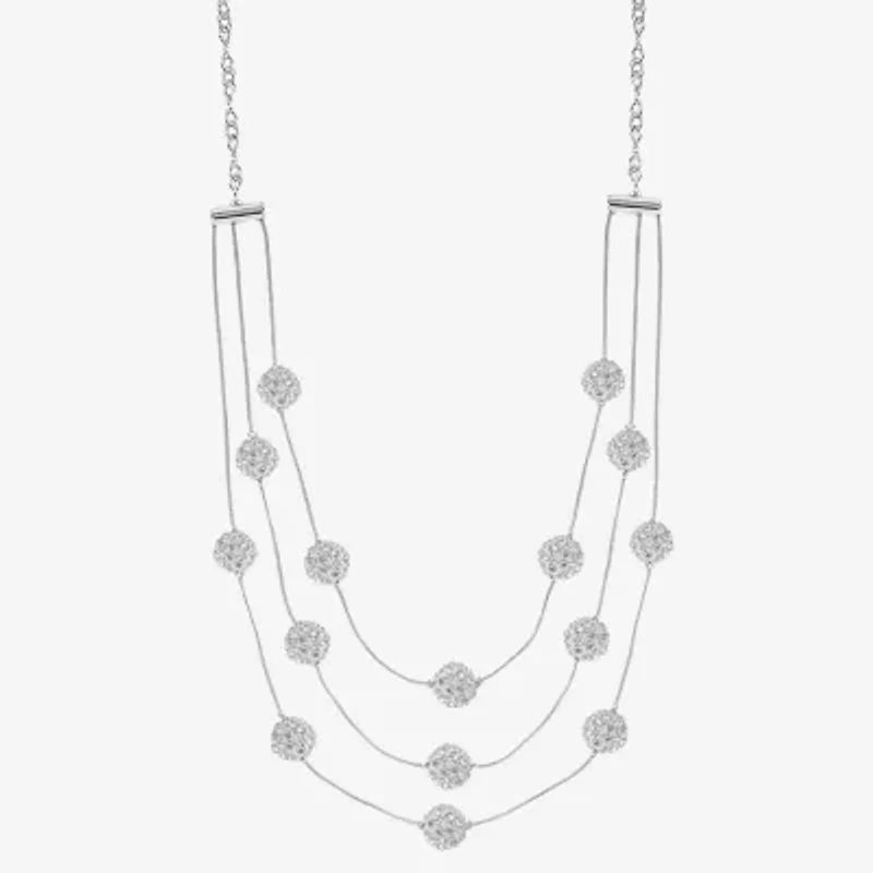 Monet Jewelry Layered Womens Glass 18 Inch Strand Necklace