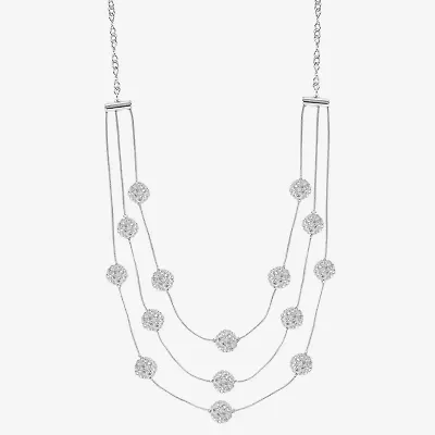 Monet Jewelry Layered Womens Glass 18 Inch Strand Necklace