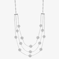Monet Jewelry Layered Womens Glass 18 Inch Strand Necklace