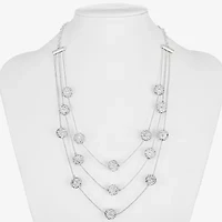 Monet Jewelry Layered Womens Glass 18 Inch Strand Necklace