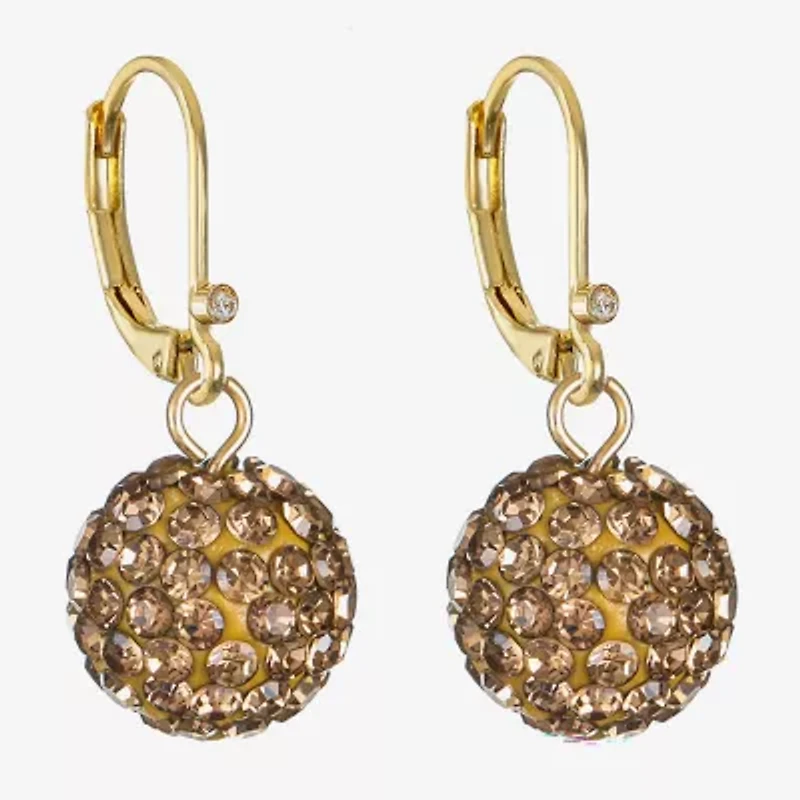 Monet Jewelry Womens Glass Round Drop Earrings