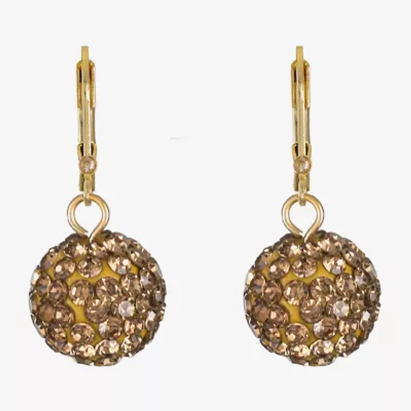Monet Jewelry Womens Glass Round Drop Earrings