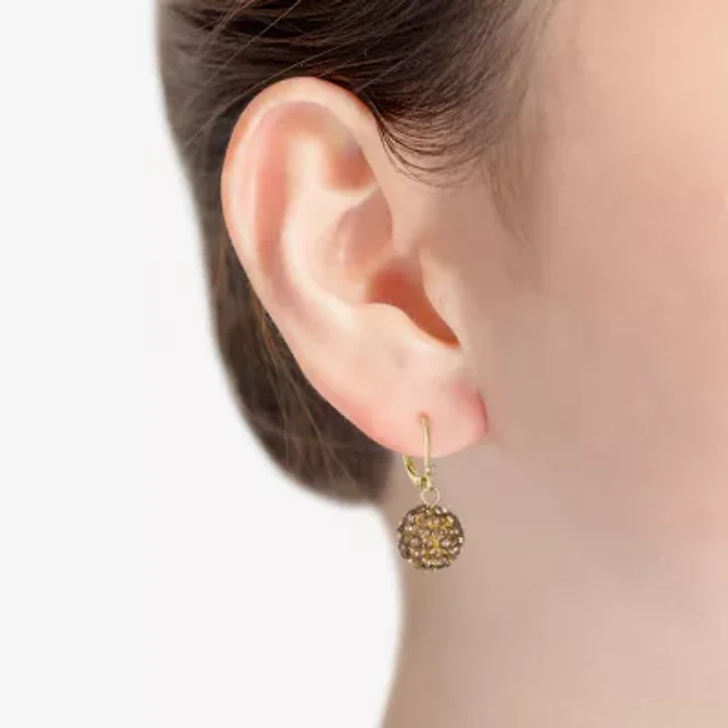 Monet Jewelry Womens Glass Round Drop Earrings