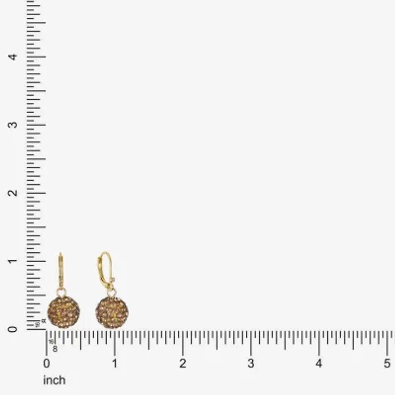 Monet Jewelry Womens Glass Round Drop Earrings