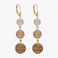 Monet Jewelry Linear Womens Glass Round Drop Earrings