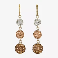 Monet Jewelry Linear Womens Glass Round Drop Earrings