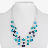 Liz Claiborne Beaded Layered Womens 17 Inch Strand Necklace