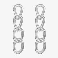 Liz Claiborne Linear Womens Glass Drop Earrings
