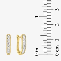 (G-H / I1-I2) Womens 1/3 CT. T.W. Lab Grown White Diamond 10K Gold 13.5mm Hoop Earrings