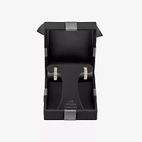 (I1-I2/G-H) Womens 1/6 CT. T.W. Lab Grown White Diamond 10K Gold 13mm Hoop Earrings