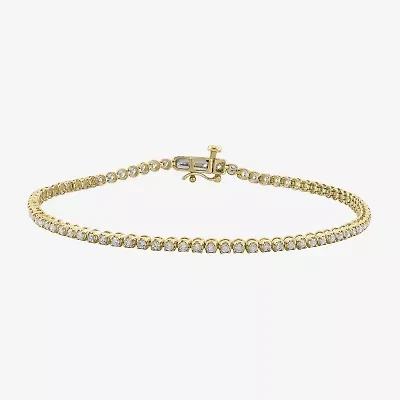 (H / I1) 1 CT.T.W. Lab-Grown Diamond 10K White Gold Tennis Bracelet