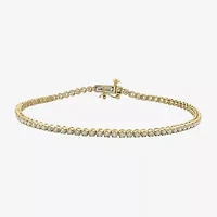 (H / I1) 1 CT.T.W. Lab-Grown Diamond 10K White Gold Tennis Bracelet
