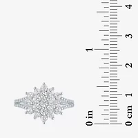 (Si2-I1 / G-H) Womens 1 CT. T.W. Lab Grown White Diamond 10K Gold Cluster Cocktail Ring