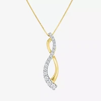 (I1-I2/G-H) Womens 1/3 CT. T.W. Lab Grown White Diamond 10K Gold 18 Inch Pendant Necklace