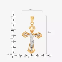 Women’s 14K Gold Two-Tone Crucifix Cross Pendant