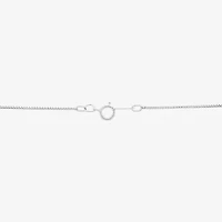 Womens Sterling Silver 18 Inch Locket Necklace
