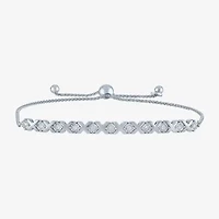 (I1-I2/ G-H) Womens 1/10 CT. T.W. Lab Grown White Diamond Sterling Silver Bolo Bracelet
