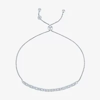 (I1-I2/ G-H) Womens 1/10 CT. T.W. Lab Grown White Diamond Sterling Silver Bolo Bracelet
