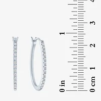 I1-I2/ G-H) Womens 1/10 CT. T.W. Lab Grown White Diamond Sterling Silver Hoop Earrings