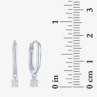 (I1-I2/ G-H) Womens 1/10 CT. T.W. Lab Grown White Diamond Sterling Silver Hoop Earrings