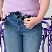 Thereabouts Little & Big Kid Girls Adaptive Adjustable Waist Stretch Fabric Superflex Mid Rise Straight Leg Jean