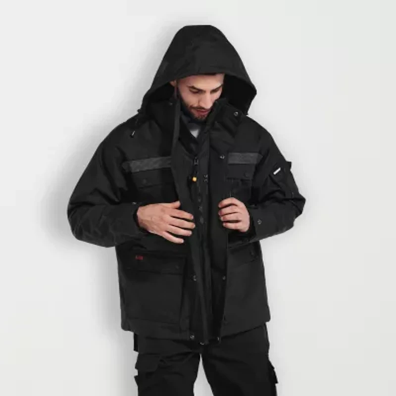 CAT Heavy Insulated Mens Hooded Water Resistant Heavyweight Parka