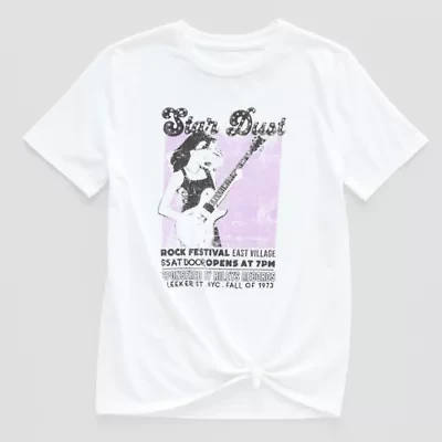 Thereabouts Oversize Little & Big Kid Girls Round Neck Short Sleeve Oversized Graphic T-Shirt