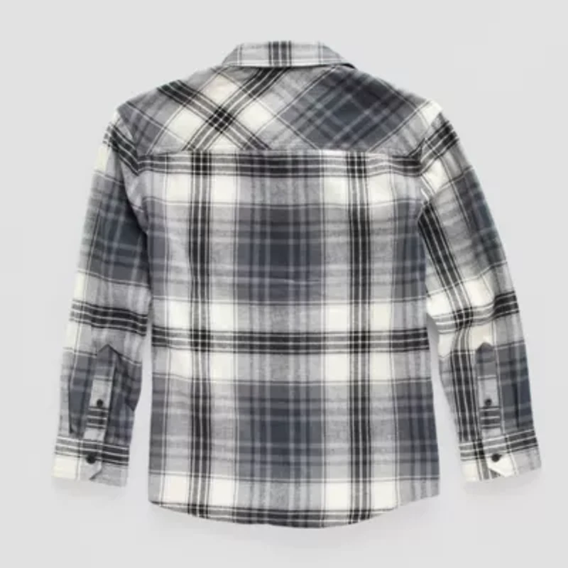 Thereabouts Little & Big Kid Boys Long Sleeve Regular Fit Flannel Shirt