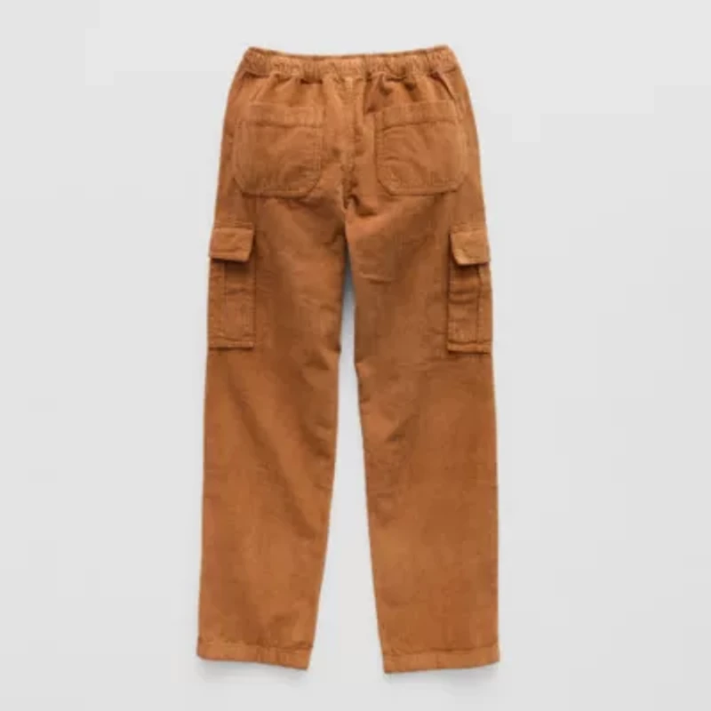 Thereabouts Pull-On Corduroy Little & Big Kid Boys Stretch Fabric Adjustable Waist Straight Cargo Pant