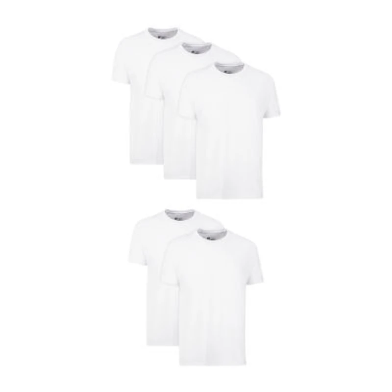 Hanes Cotton Fresh Iq Bonus Pack Mens 5 Short Sleeve Crew Neck T-Shirt