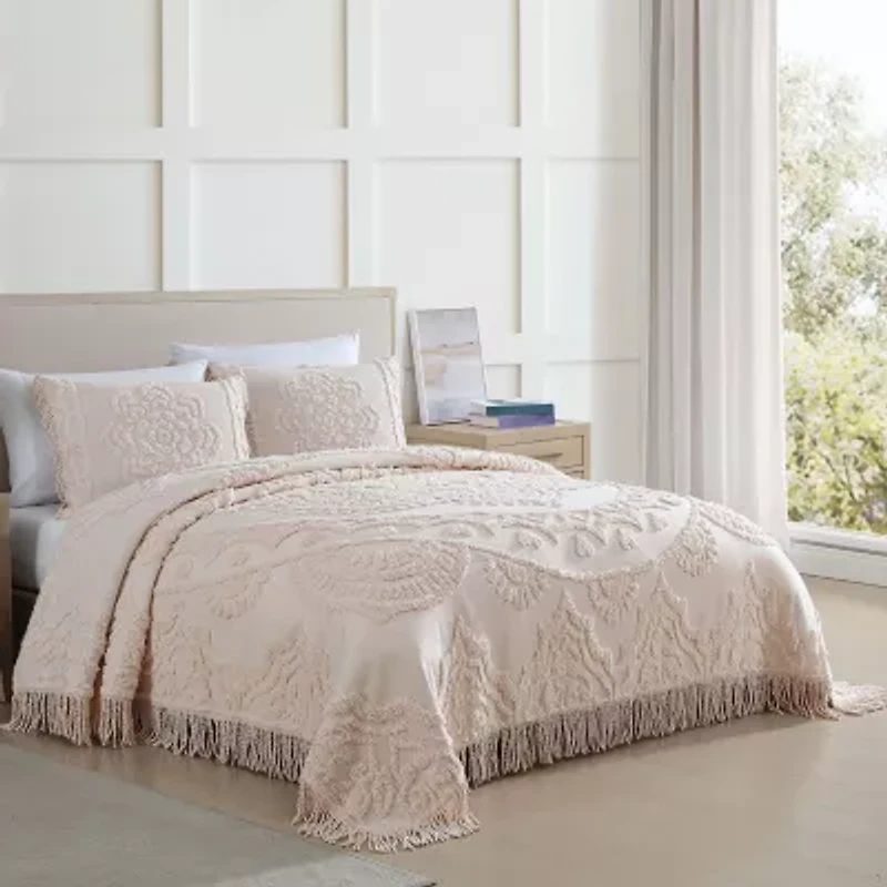 Beatrice Home Fashions Lotus Chenille Bedspread