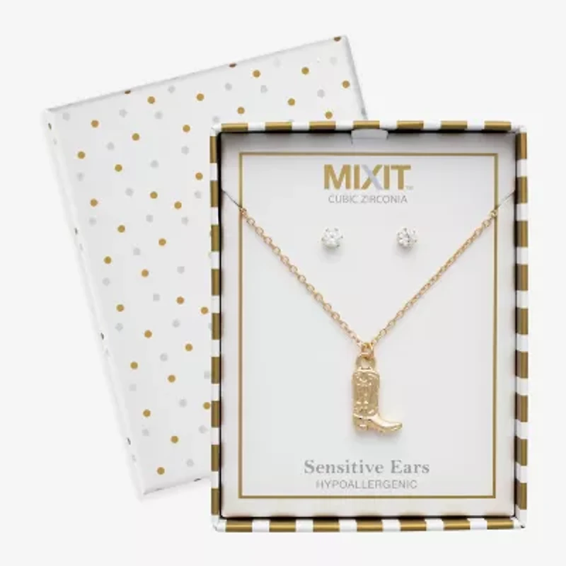 Mixit Womens Cubic Zirconia 2-pc. Jewelry Set