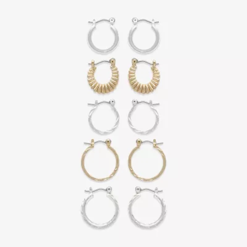 Mixit Womens Hypoallergenic 5 Pair Earring Set