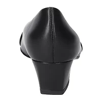 Easy Street Lyanna Womens Round Closed Toe Flat Heel Pumps