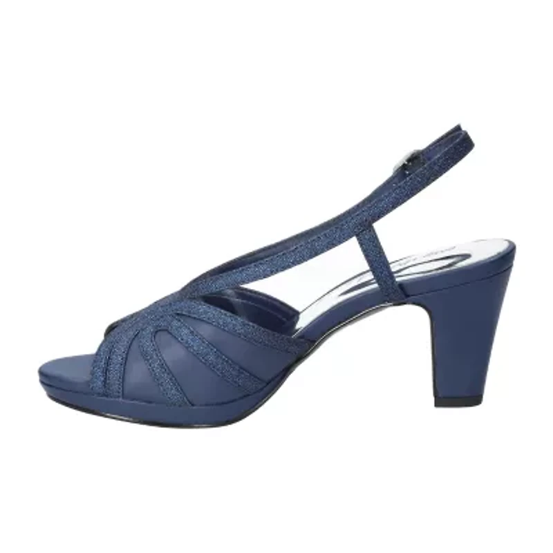 Easy Street Womens Starlight Heeled Sandals Narrow Width