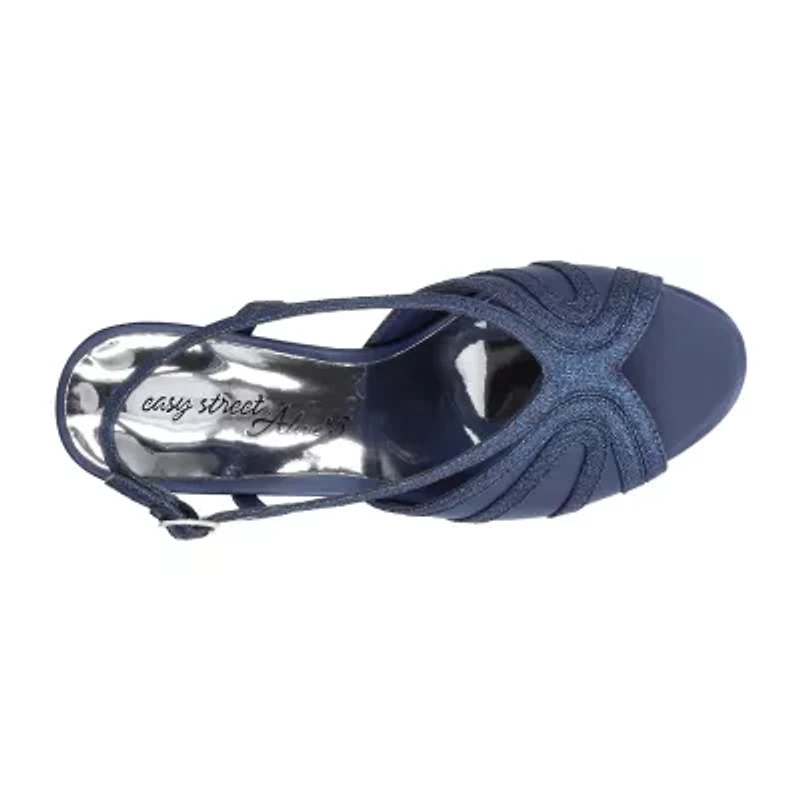 Easy Street Womens Starlight Heeled Sandals Narrow Width