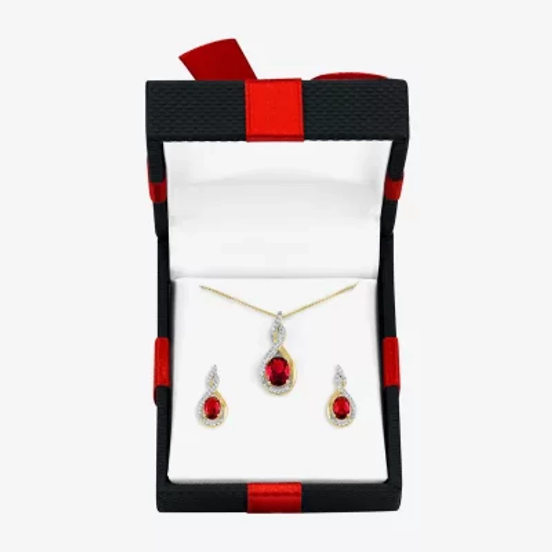 Gemstone 14K Gold Over Silver 2-pc. Oval Jewelry Set