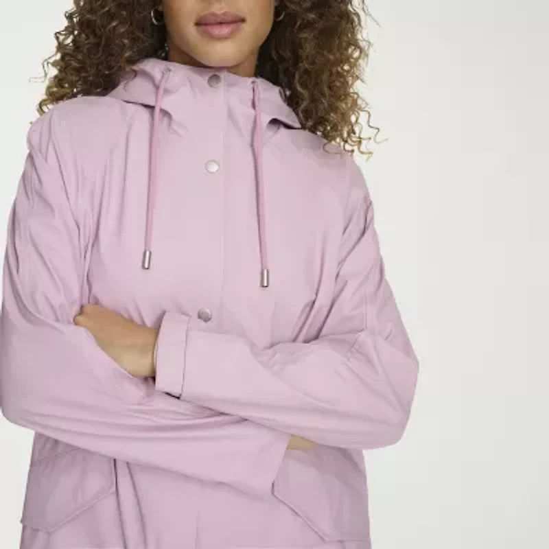 Levi's® Womens Hooded Water Resistant Midweight Raincoat
