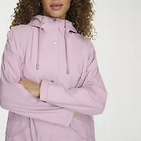 Levi's® Womens Hooded Water Resistant Midweight Raincoat