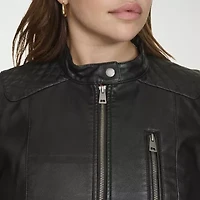 Levi's Womens Faux Leather Wind Resistant Midweight Plus Jacket