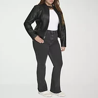 Levi's Womens Faux Leather Wind Resistant Midweight Plus Jacket