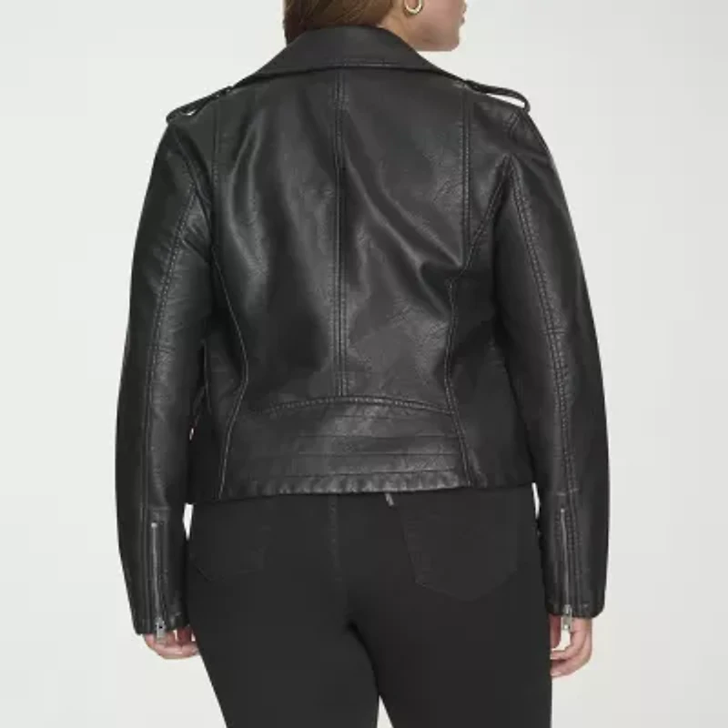 Levi's® Womens Faux Leather Midweight Motorcycle Jacket