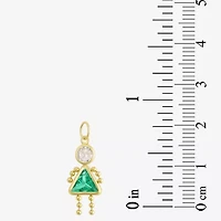 10K Gold December Birthstone Babies Girl Charm