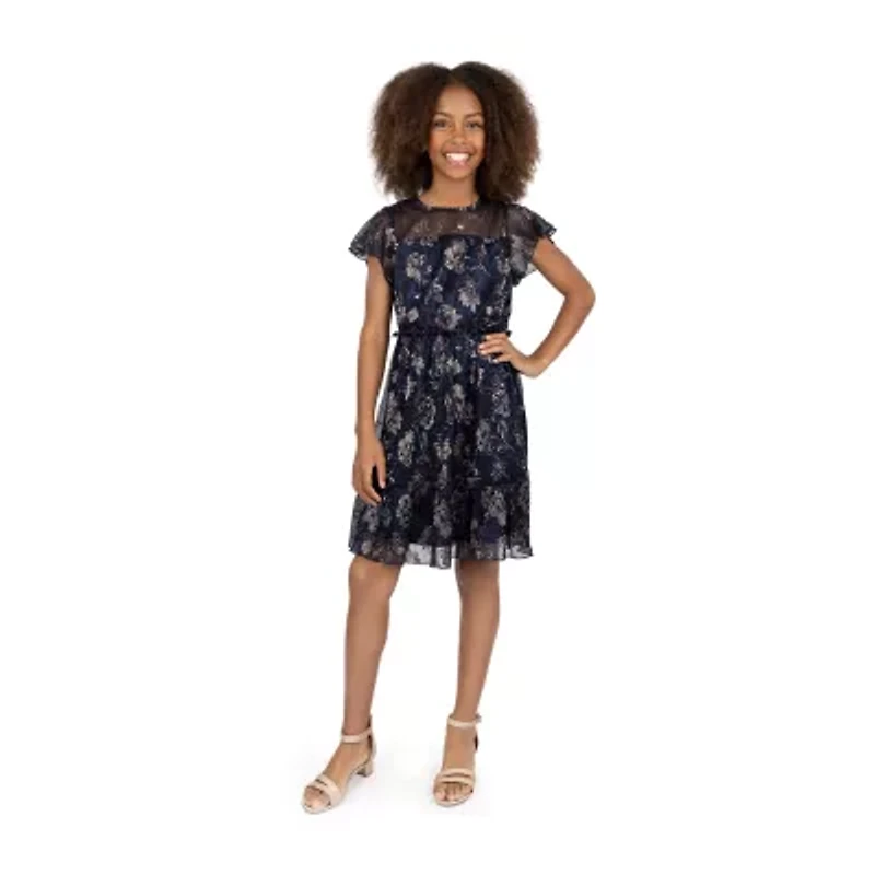 Speechless Big Kid Girls Short Sleeve A-Line Dress