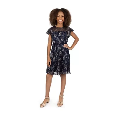 Speechless Big Kid Girls Short Sleeve A-Line Dress