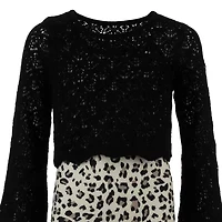 Speechless Big Kid Girls Sleeveless Leopard Dress Set