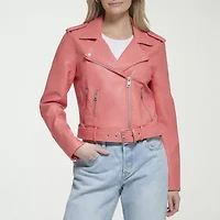 Levi's® Womens Faux Leather Belted Midweight Motorcycle Jacket